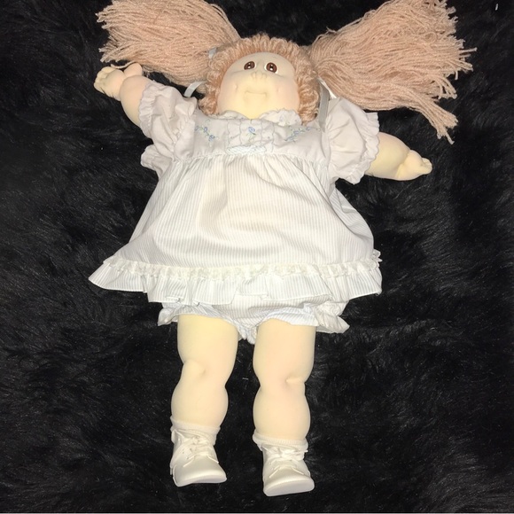 Cabbage Patch Soft Sculpt Xavier Roberts Vintage Signed The Little People Brown - Picture 2 of 16